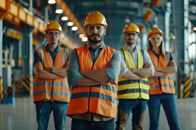 Diverse construction team ready for work with safety gear _ Premium AI-generated image Diverse construction team ready for work with safety gear _ Premium AI-generated image